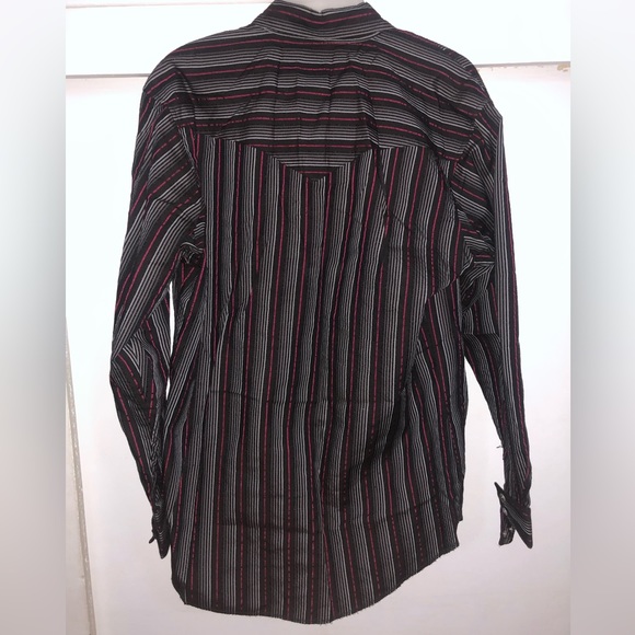 Wrangler Black/Red Button Up Long Sleeve Shirt Size M - Picture 2 of 4